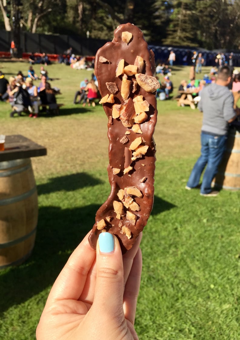 Dip bacon in chocolate.