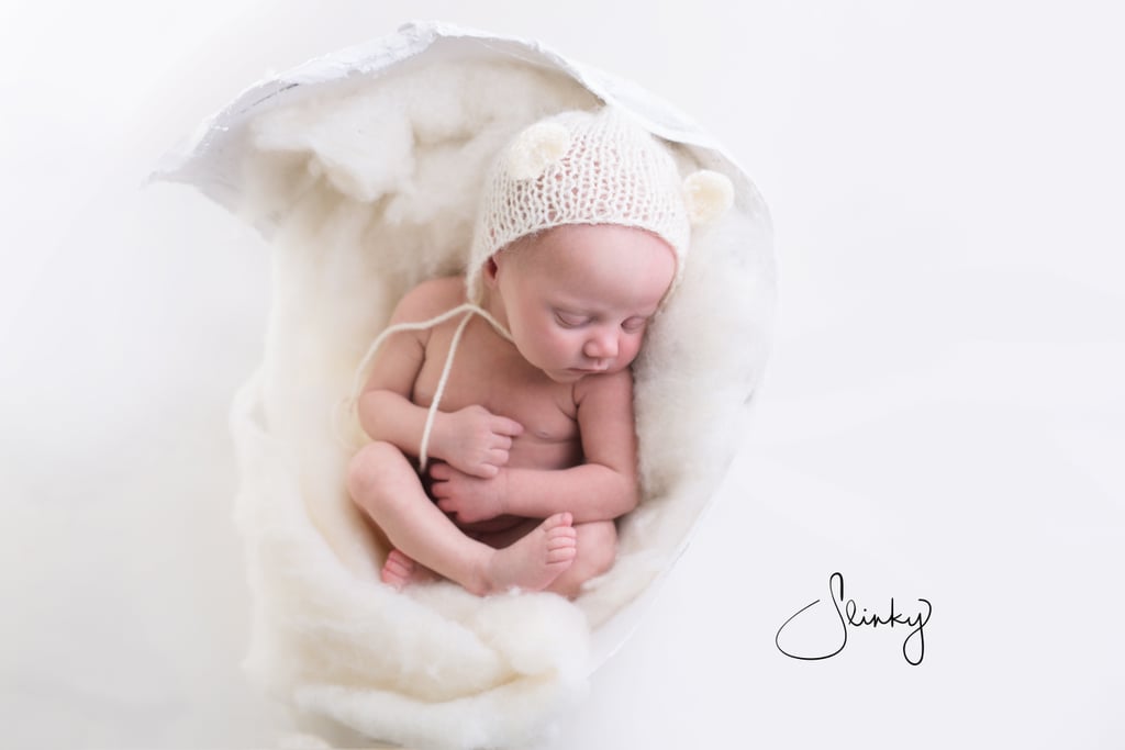 Newborn Photos in Baby Bump Cast Molds