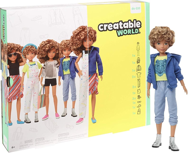 Creatable World Deluxe Character Kit Customizable Doll, Blonde Curly Hair
