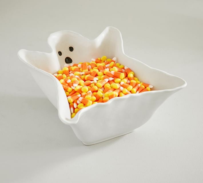 Ghost Shaped Stoneware Serving Bowl | Best Pottery Barn Halloween ...