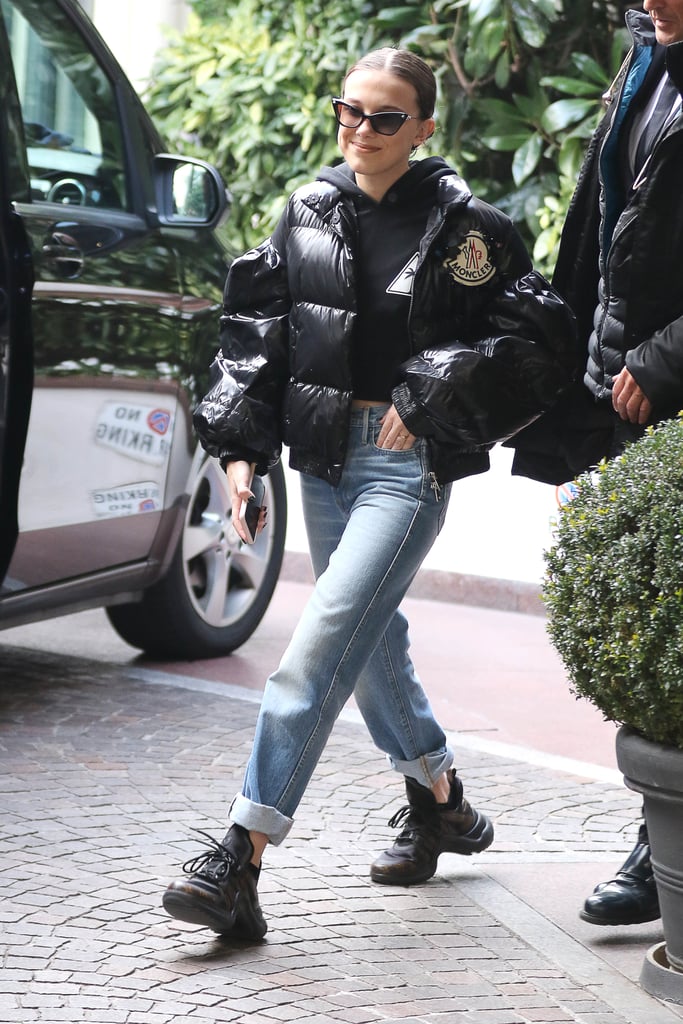 米莉鲍比·布朗于2018年在米兰时装周