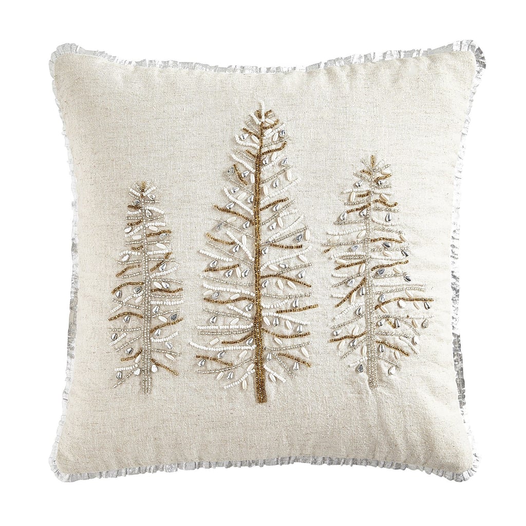 silver christmas pillows