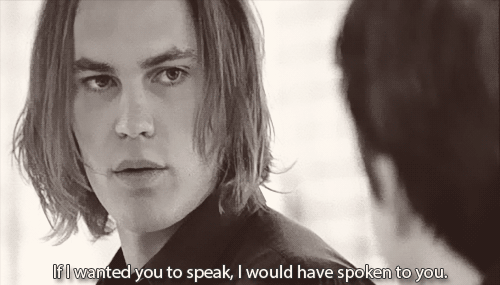 He gets straight to the point when he's mad.