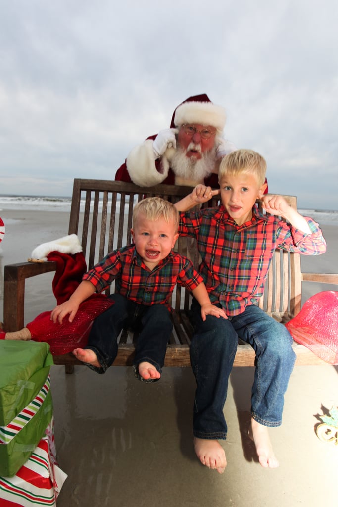 Even Santa can't take the screams during this terrifying session.