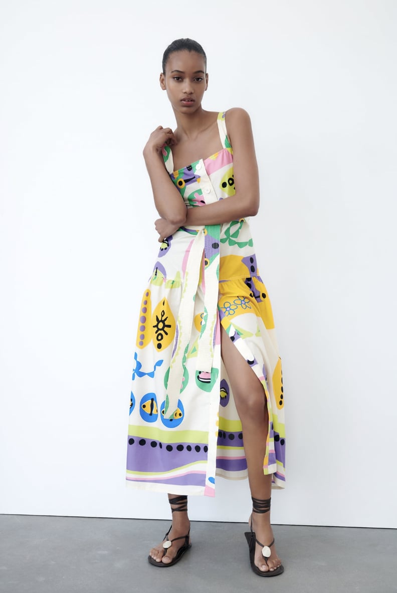 Best Colorful Printed Midi Dress