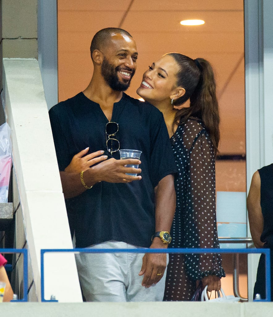 Ashley Graham and Justin Ervin at the 2018 US Open