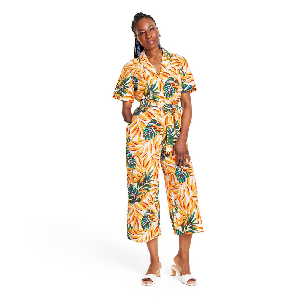 A Tropical Jumpsuit: Tabitha Brown for Target Tropical Print Tie-Front Jumpsuit
