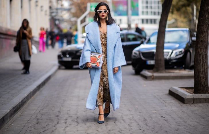 Look Chic in a Baby Blue Coat and a Clutch | 60+ Outfits That'll Make You the Most Stylish Person Winter | POPSUGAR Fashion Photo 71