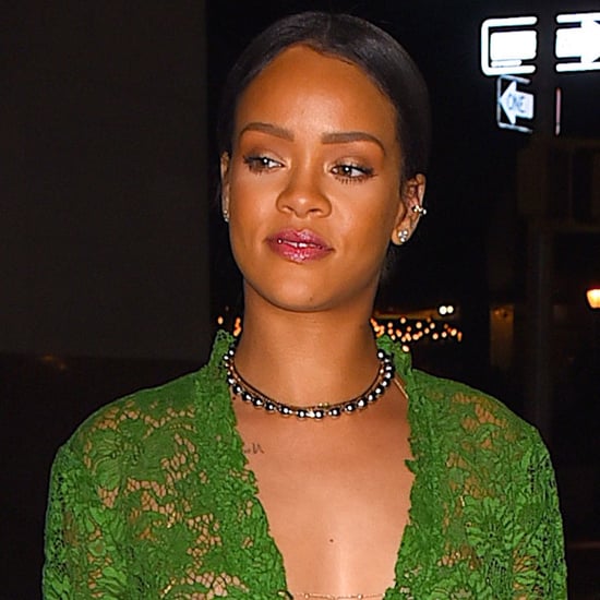 Rihanna in See-Through Green Dress in NYC May 2016