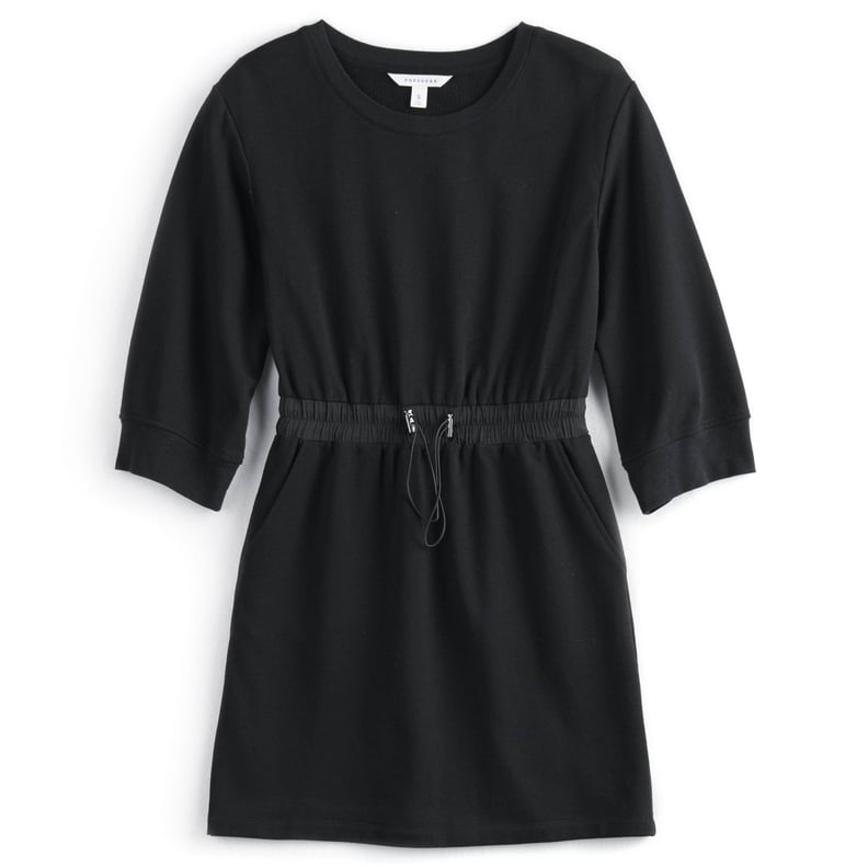 Drawstring French Terry Dress