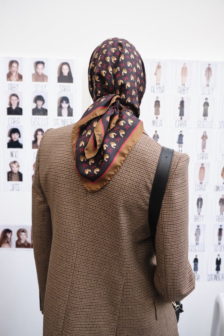 The Babushka Scarf Trend Max Mara Autumn 2021 Babushka Scarves Are