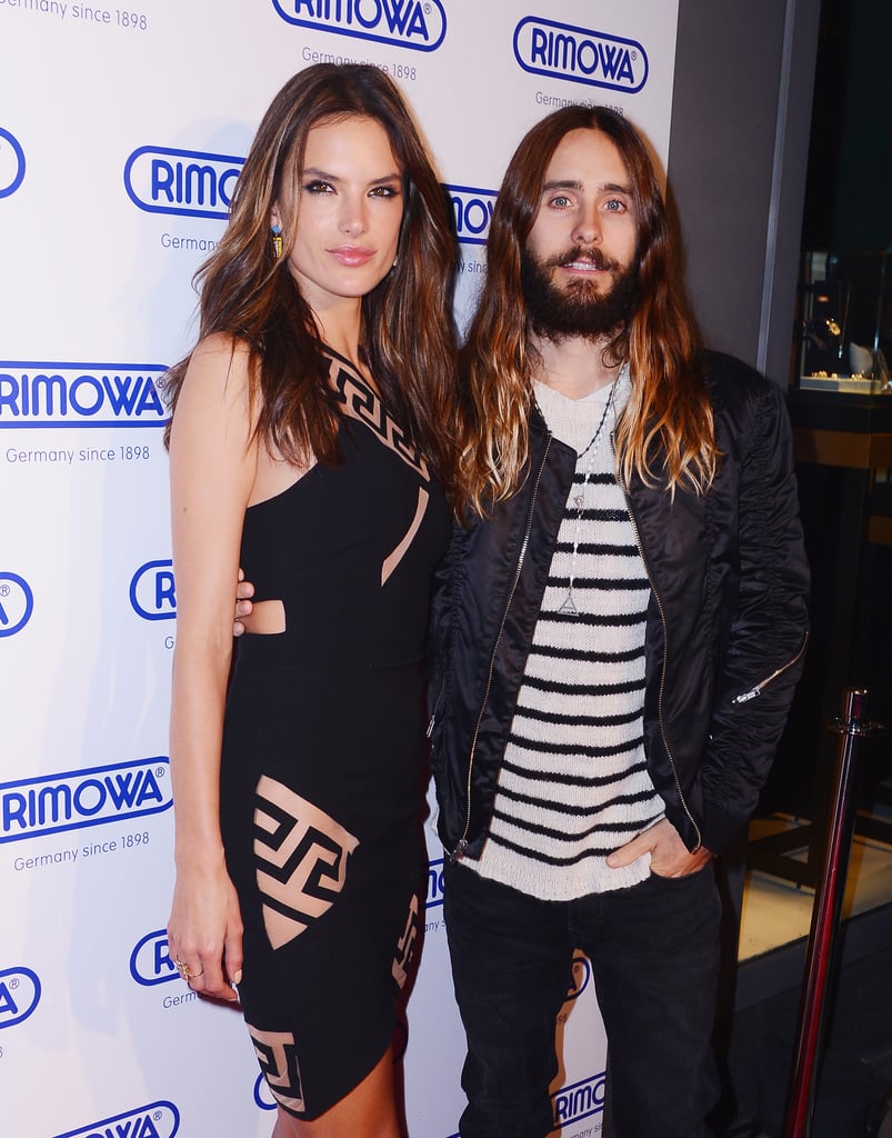 Alessandra Ambrosio and Jared Leto showed off their enviable locks at the Rimowa store opening in NYC on Tuesday.