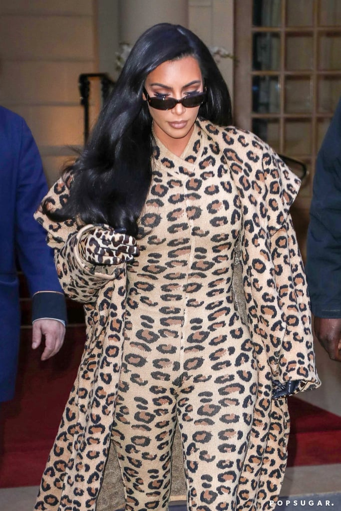 And Her Gloves! | Kim Kardashian Leopard Outfit | POPSUGAR Fashion Photo 4