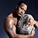 Dwayne Johnson Posing With a Rock Photos