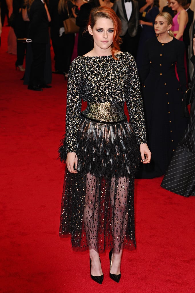 At the Met Gala in 2014, Kristen channeled her signature edgy glamour in  a dramatic Chanel number.
