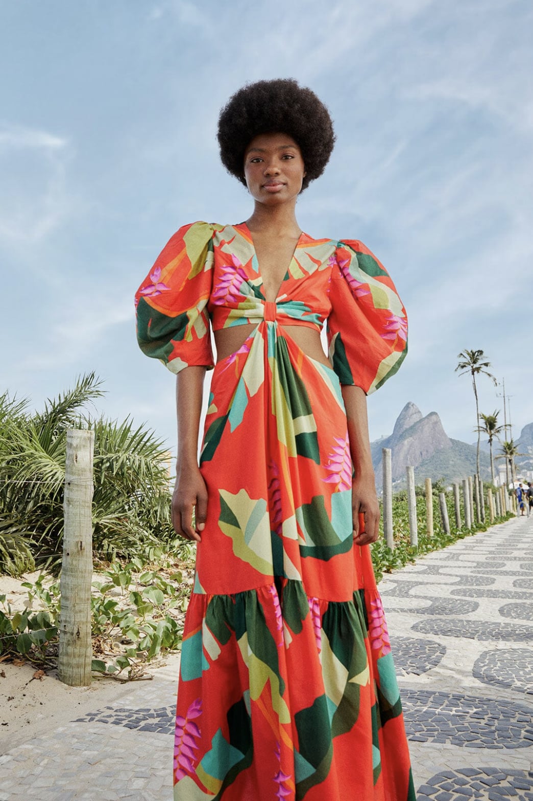 PRETTYGARDEN Women's Floral Maxi Dress 2024 Knot One Shoulder Sleeveless  Ruffle Hem Flowy Boho Dresses