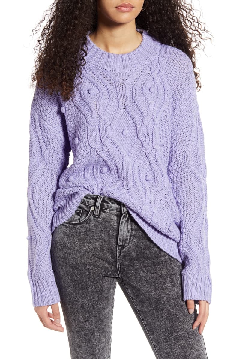 Cotton Emporium Textured Cable Sweater