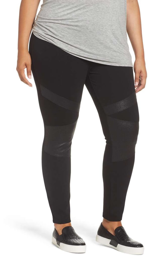 Two by Vince Camuto Lacquer Inset Moto Leggings