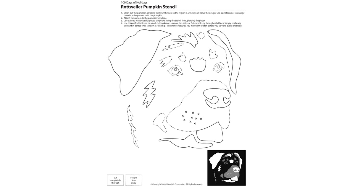Downloadable Dog Breed Pumpkin Stencils | POPSUGAR Pets Photo 37