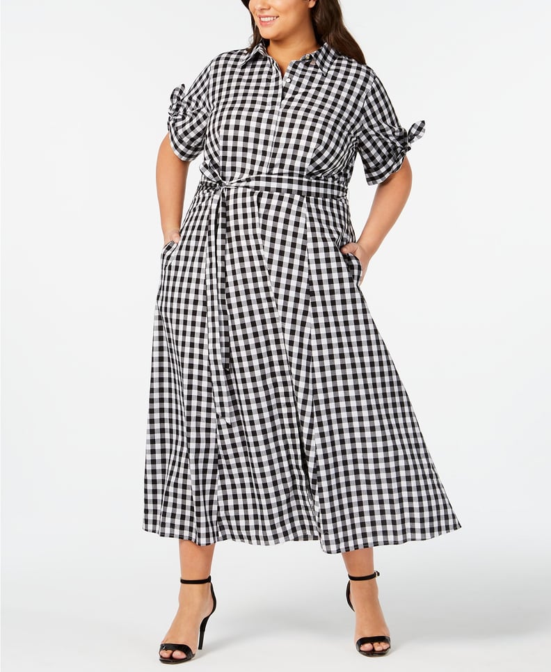 Calvin Klein Gingham Midi Shirtdress