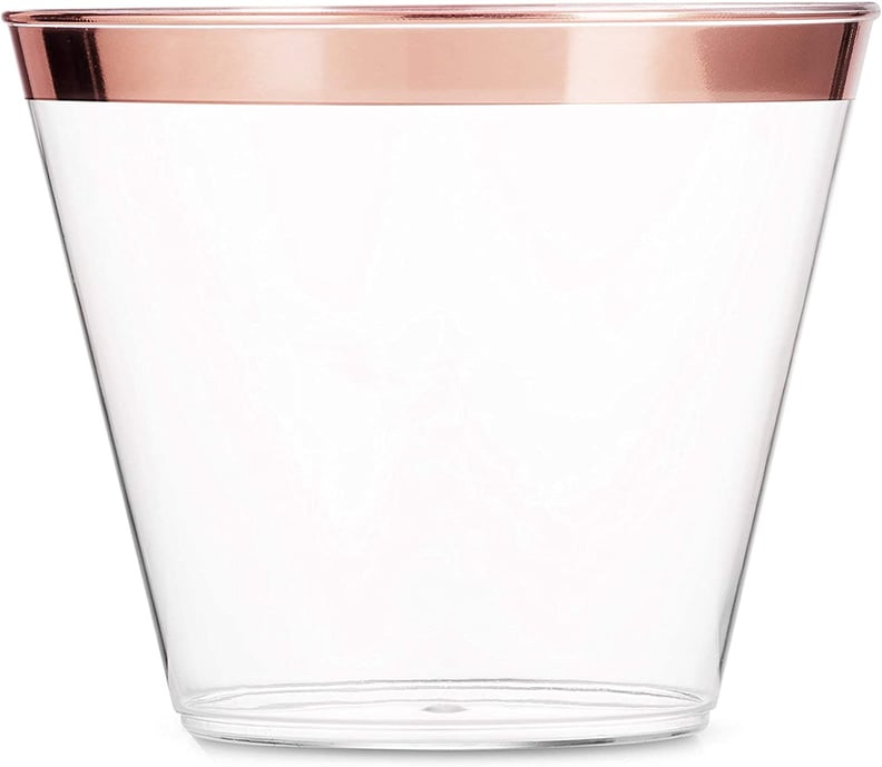 Rose Gold Plastic Cups