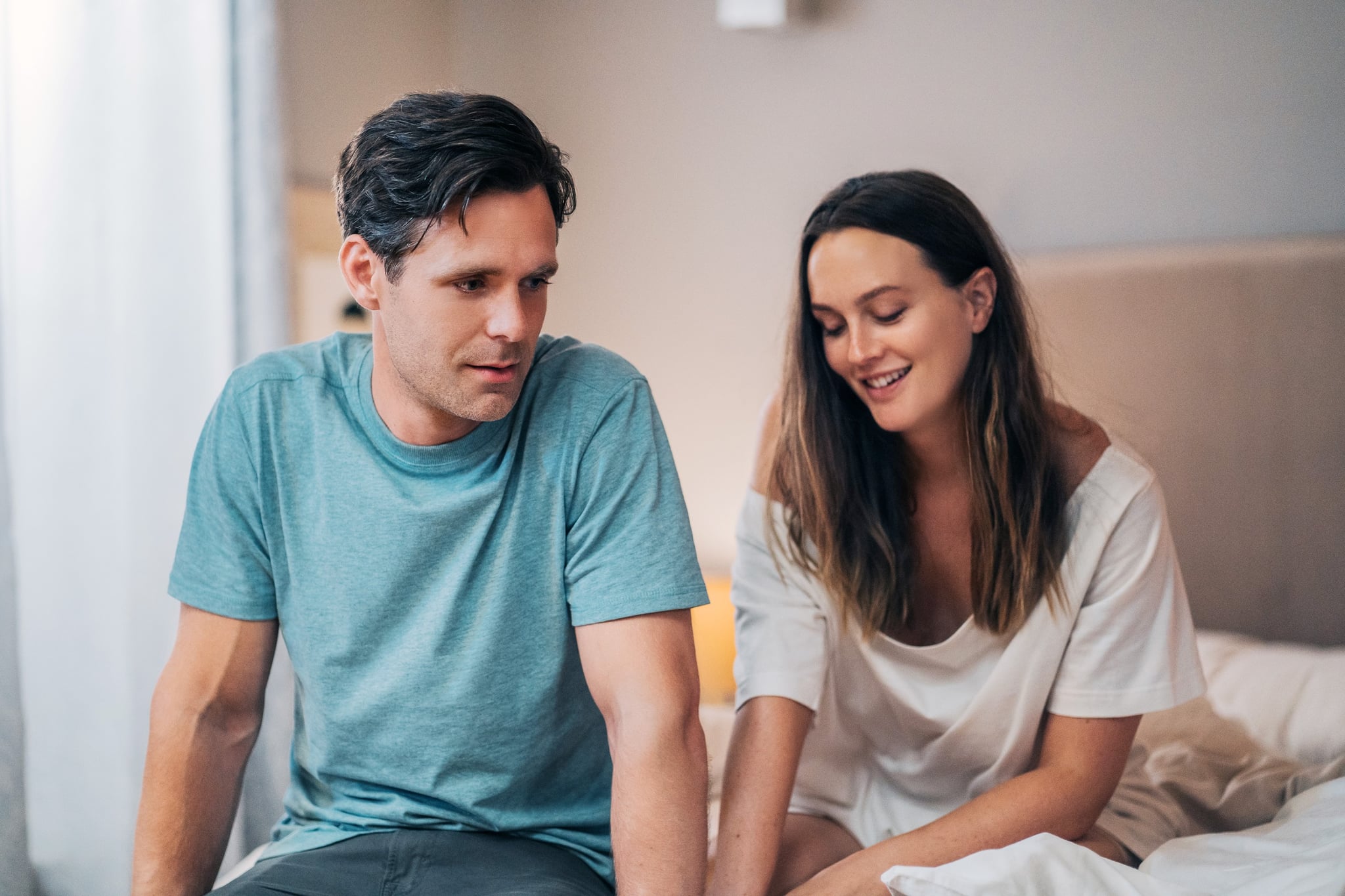 THE WEEKEND AWAY, from left: Luke Norris, Leighton Meester, 2022. ph: Ivan Sardi / Netflix / Courtesy Everett Collection THE WEEKEND AWAY, from left: Luke Norris, Leighton Meester, 2022. ph: Ivan Sardi / Netflix / Courtesy Everett Collection
