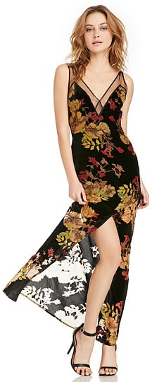 For Love & Lemons Dusty Rose Velvet Maxi Dress ($260)