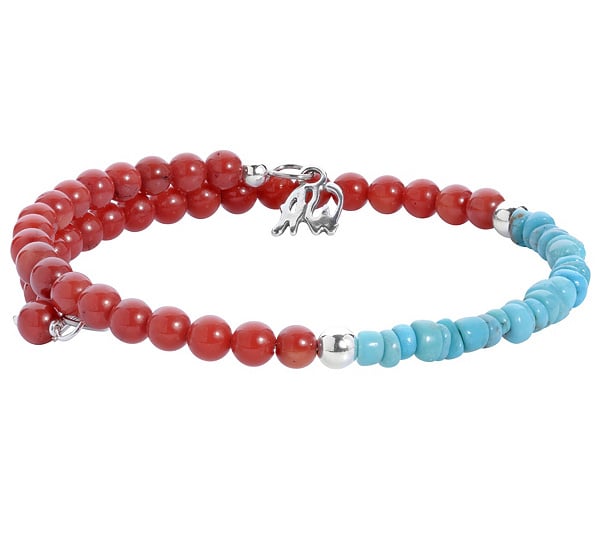 American West Sterling Beaded Coil Bracelet