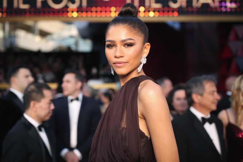 HOLLYWOOD, CA - MARCH 04:  Zendaya, wearing August Getty Atelier, attends the 90th Annual Academy Awards at Hollywood & Highland Center on March 4, 2018 in Hollywood, California.  (Photo by Christopher Polk/Getty Images)