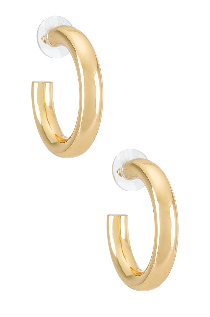 Thick Hoops: BaubleBar Dalilah Medium Tube Hoop Earrings