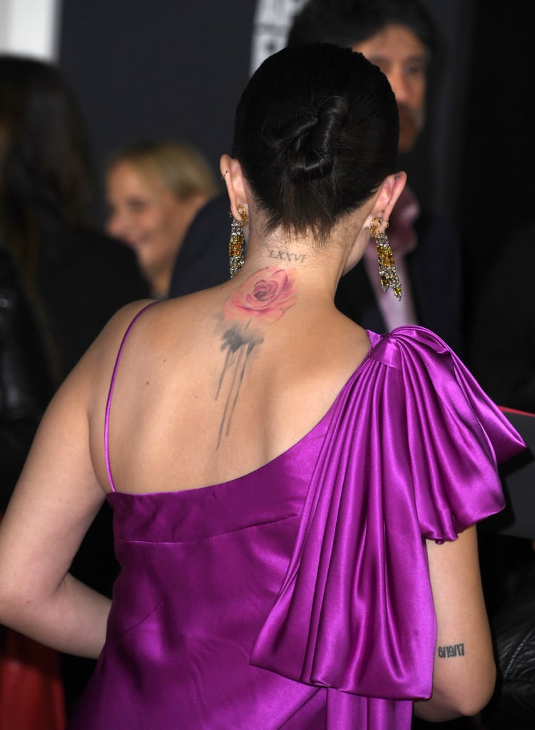 Selena Gomez's Rose Neck Tattoo