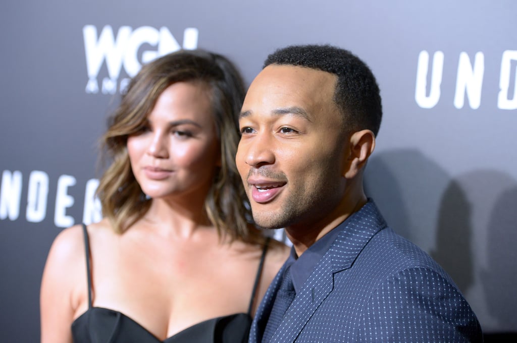 Chrissy Teigen and John Legend at Underground Premiere 2017