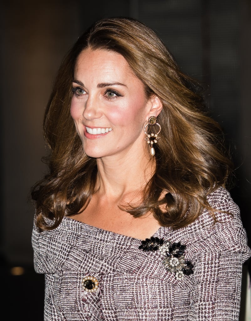 Kate Styled Her Erdem Dress With Erdem Floral Earrings