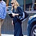 Ashley Olsen in Black Flip-Flops and Maxi Dress July 2018