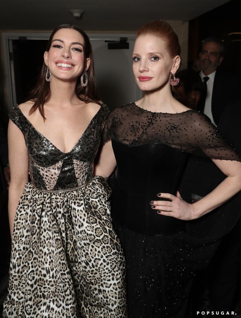 Pictured: Anne Hathaway and Jessica Chastain