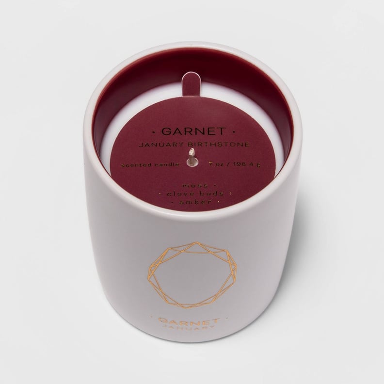 7oz Birthstone Ceramic Jar Garnet Candle (January)