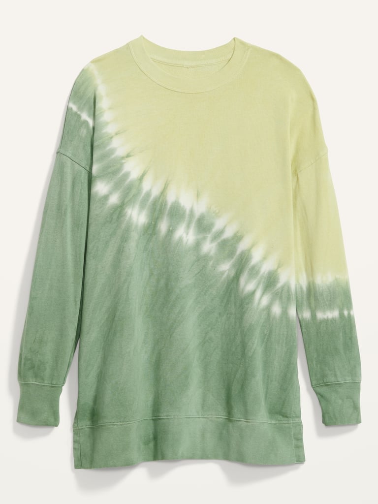 Oversized Specially Dyed Tunic Sweatshirt