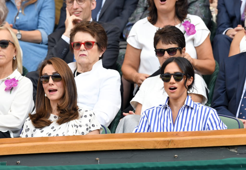 Kate Middleton and Meghan Markle at Wimbledon 2018