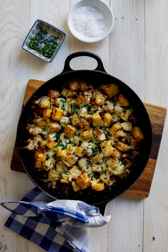 Roasted Cheesy Breakfast Potatoes