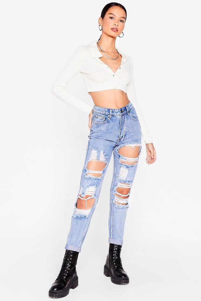 Billie Eilish Shredded Jeans and Dior B23 High-Top Sneakers | POPSUGAR ...