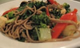 Soba, Tofu Stir Fry with Peanut Sauce