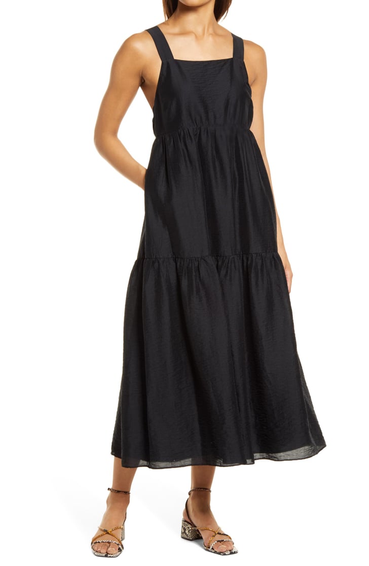 For a Day to Night Black Dress: Halogen Halter Neck Tiered Maxi Dress ...