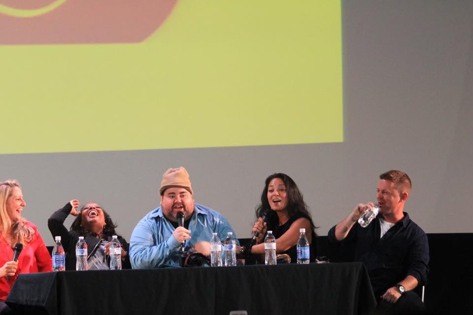 The panel featured Megan Berwick (aka Z.Z. Ziff), Venus DeMilo Thomas (aka Telly Radford), Michael Ray Bower (aka Donkeylips), Heidi Lucas (aka Dina), and Erik MacArthur (aka Michael Stein).