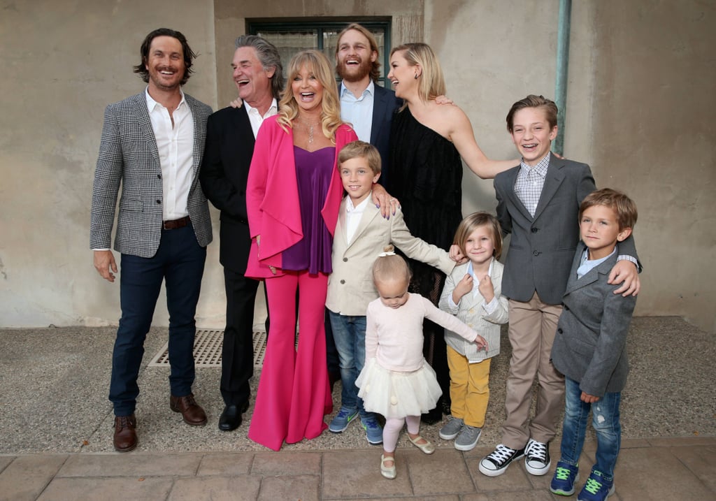 Image: Goldie Hawn and Kurt Russell with their family