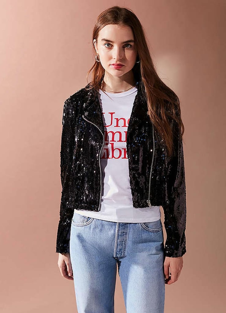 Obey Bigby Sequin Moto Jacket