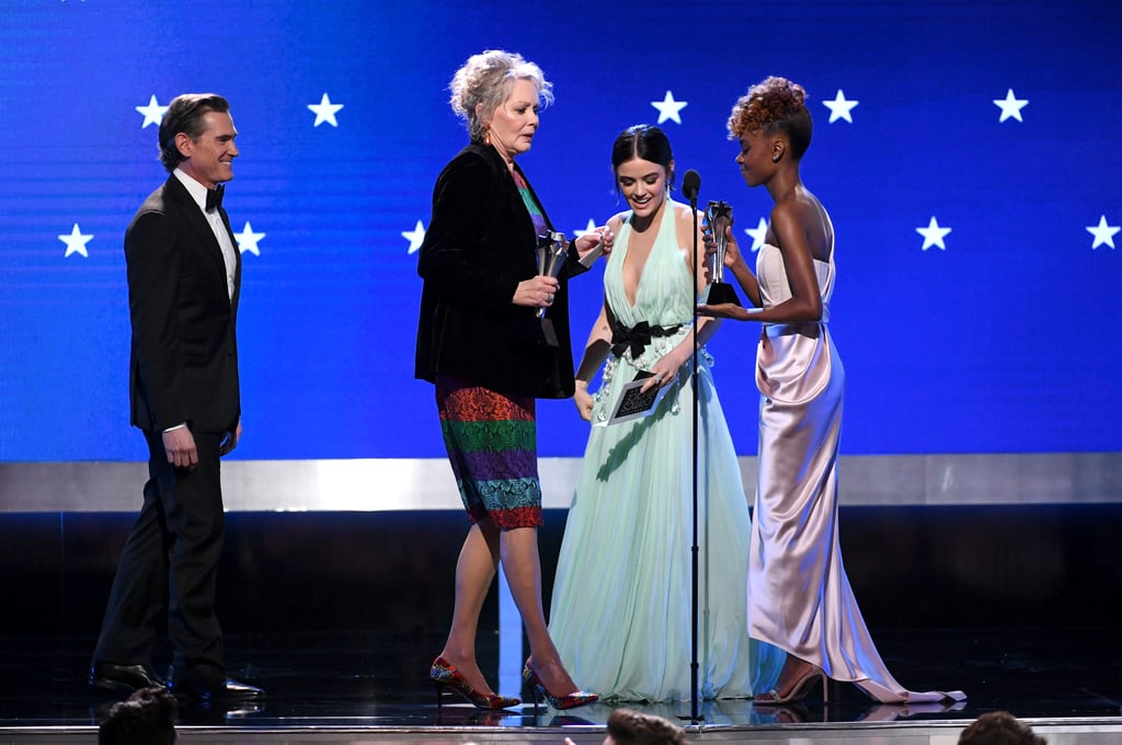 Lucy Hale and Ashleigh Murray at the Critics' Choice 2020
