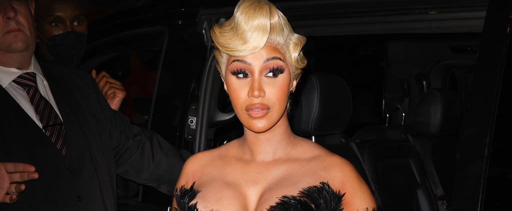 Cardi B Looked Like Catwoman in Black Corset Dress