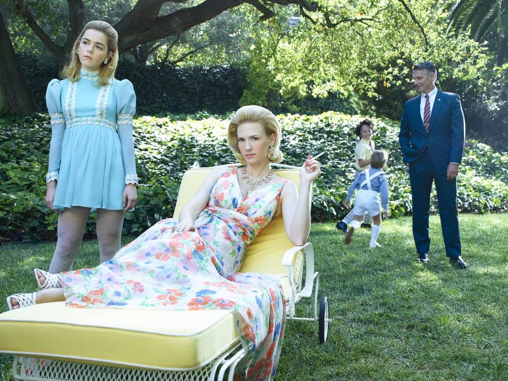 Sally (Kiernan Shipka) and Henry (Christoper Stanley) join for a family photo.