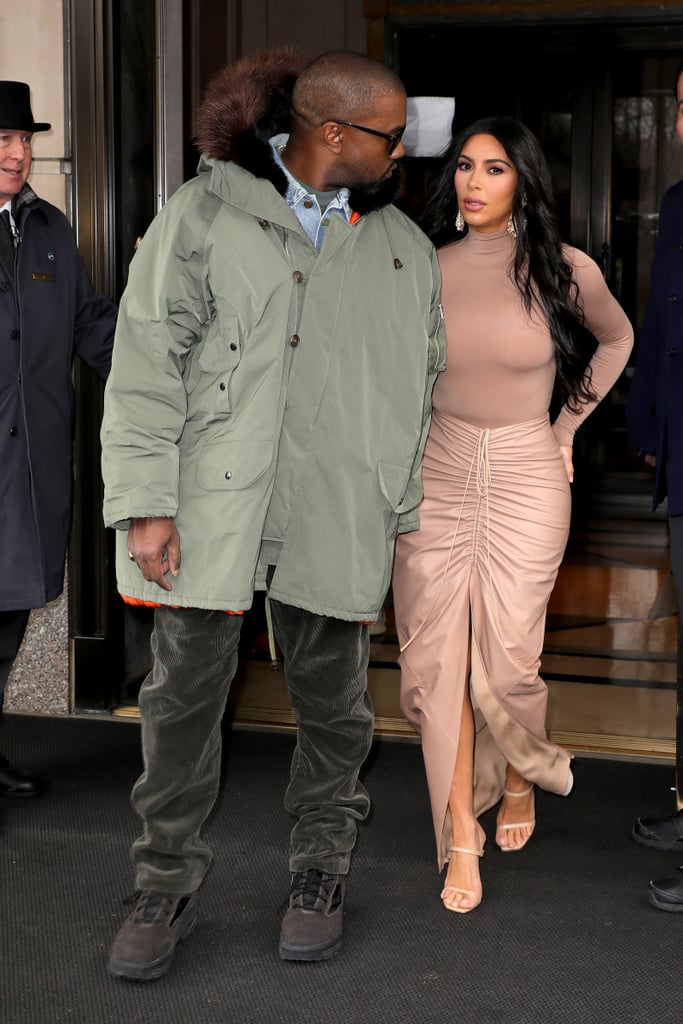 Kim Kardashian and Kanye West's Outfits in New York