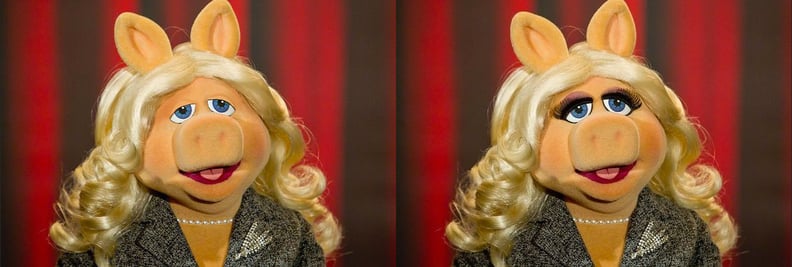 Miss Piggy With and Without Makeup